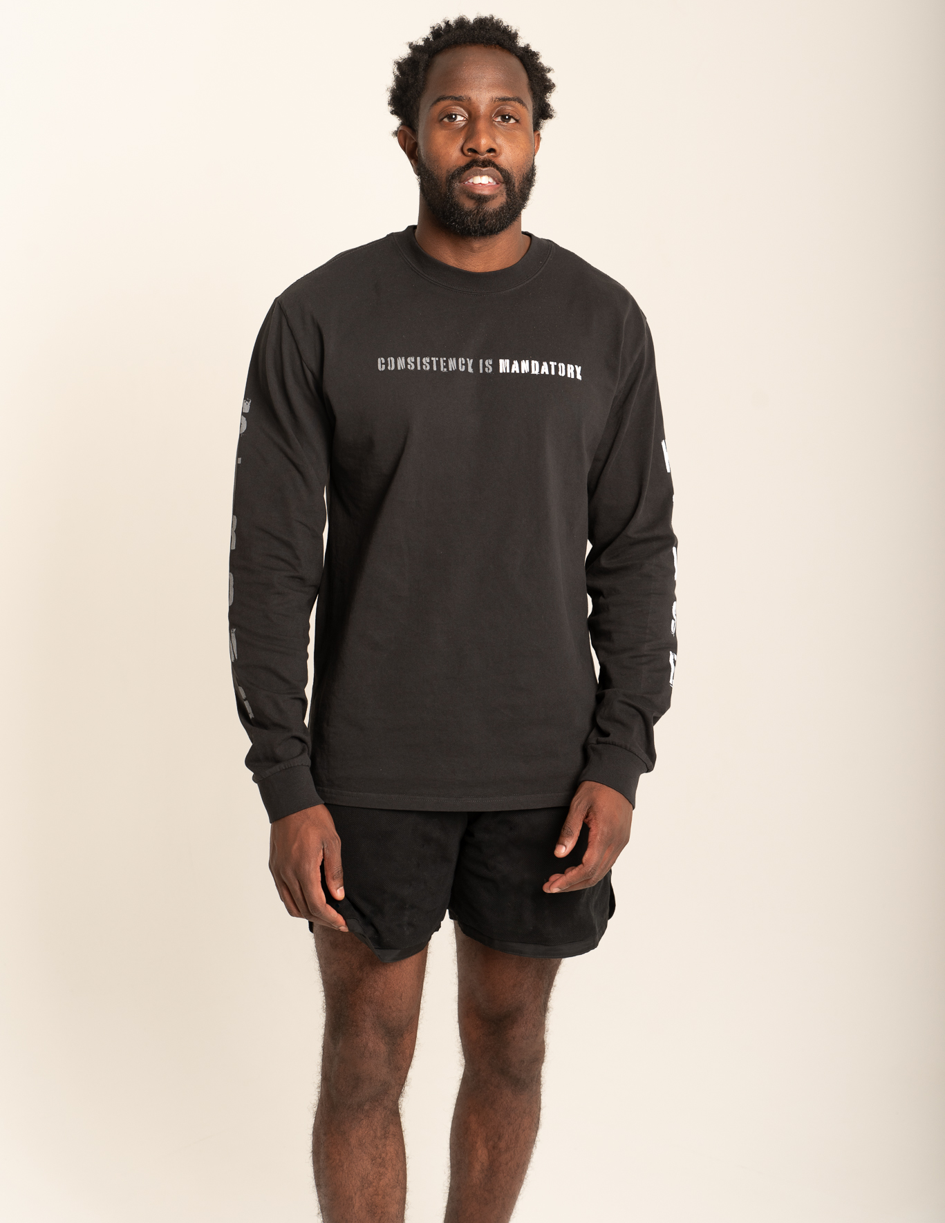 'Consistency Is Mandatory' Unisex Oversized Heavyweight Long Sleeve Crew