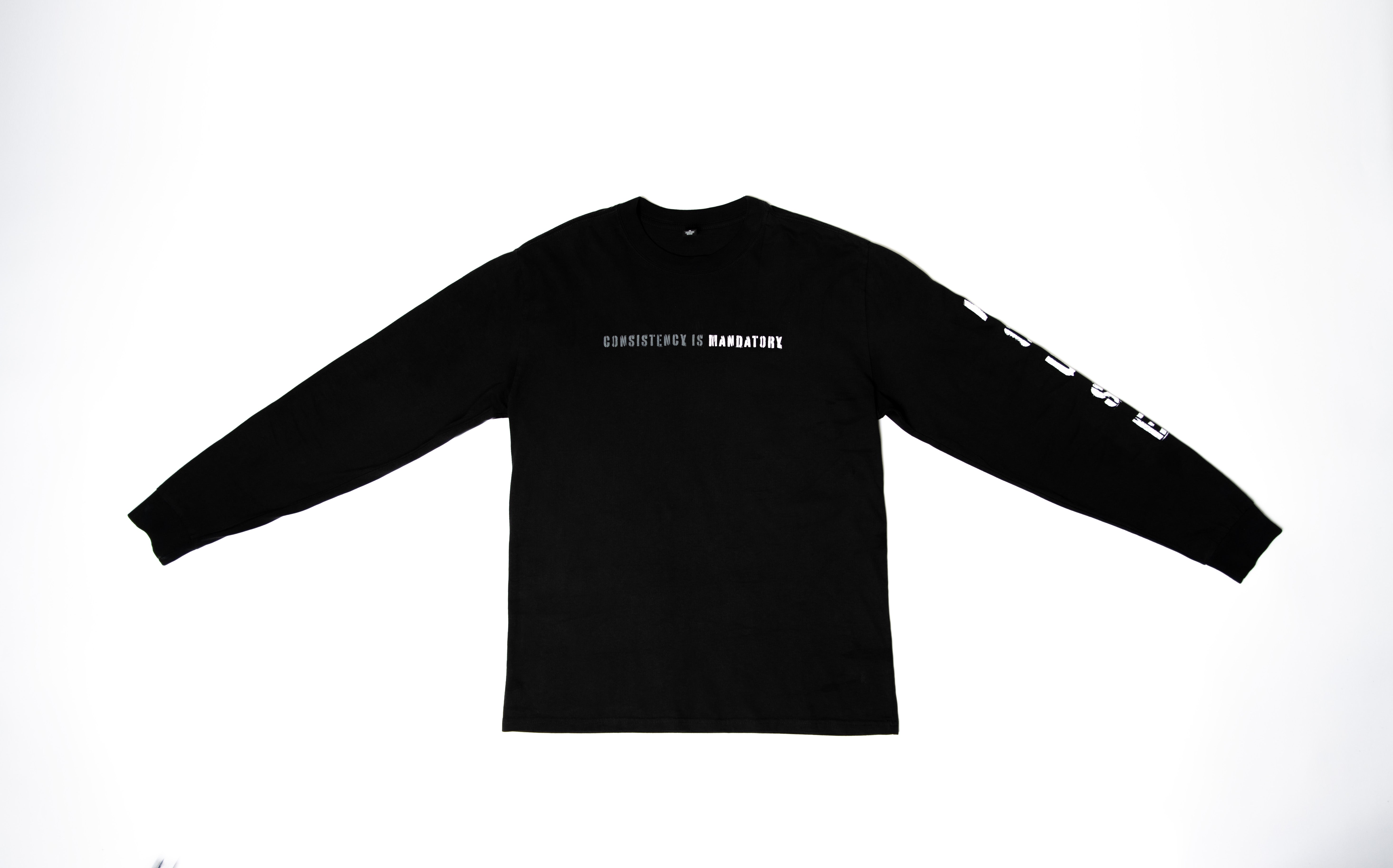 'Consistency Is Mandatory' Unisex Oversized Heavyweight Long Sleeve Crew