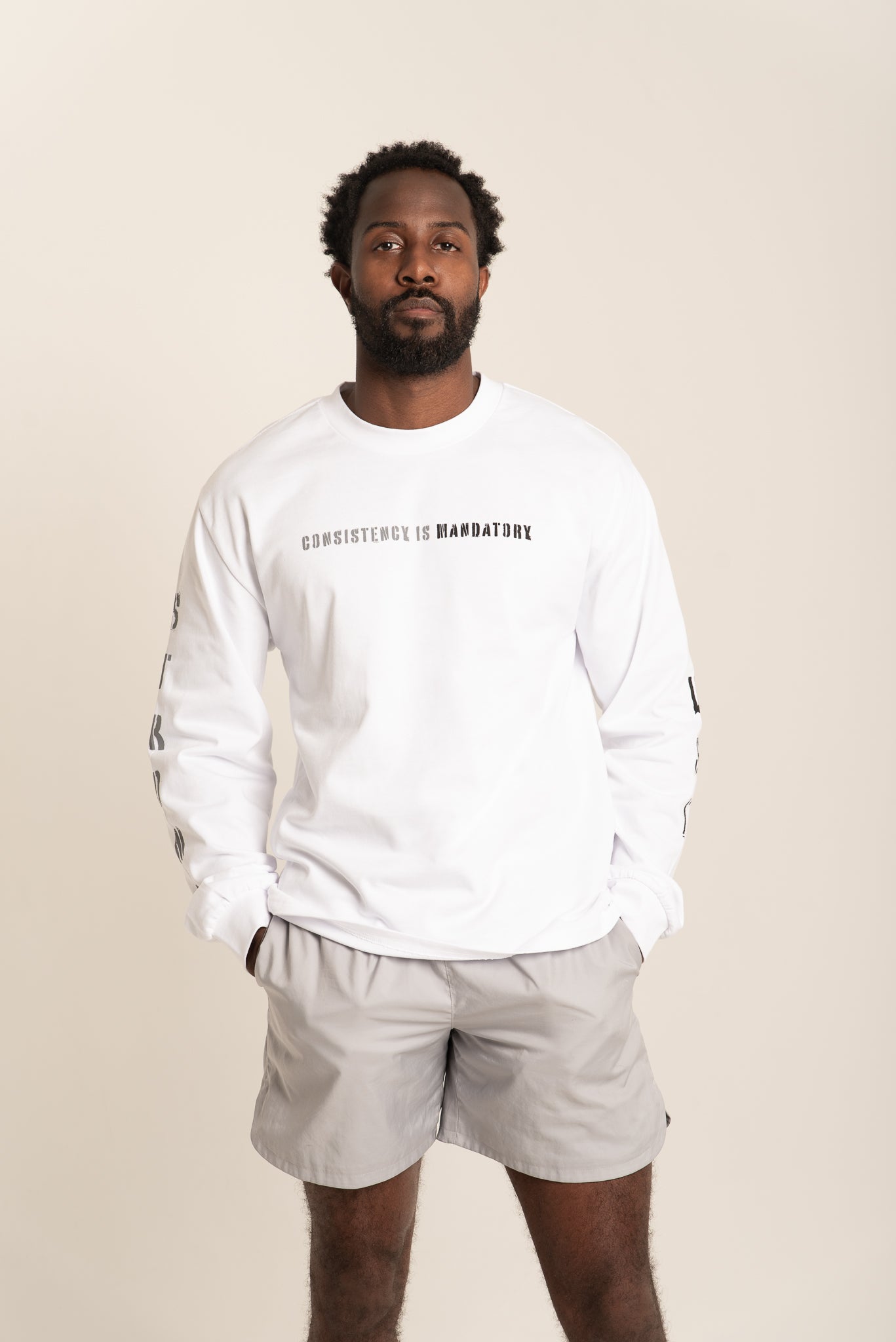 'Consistency Is Mandatory' Unisex Oversized Heavyweight Long Sleeve Crew